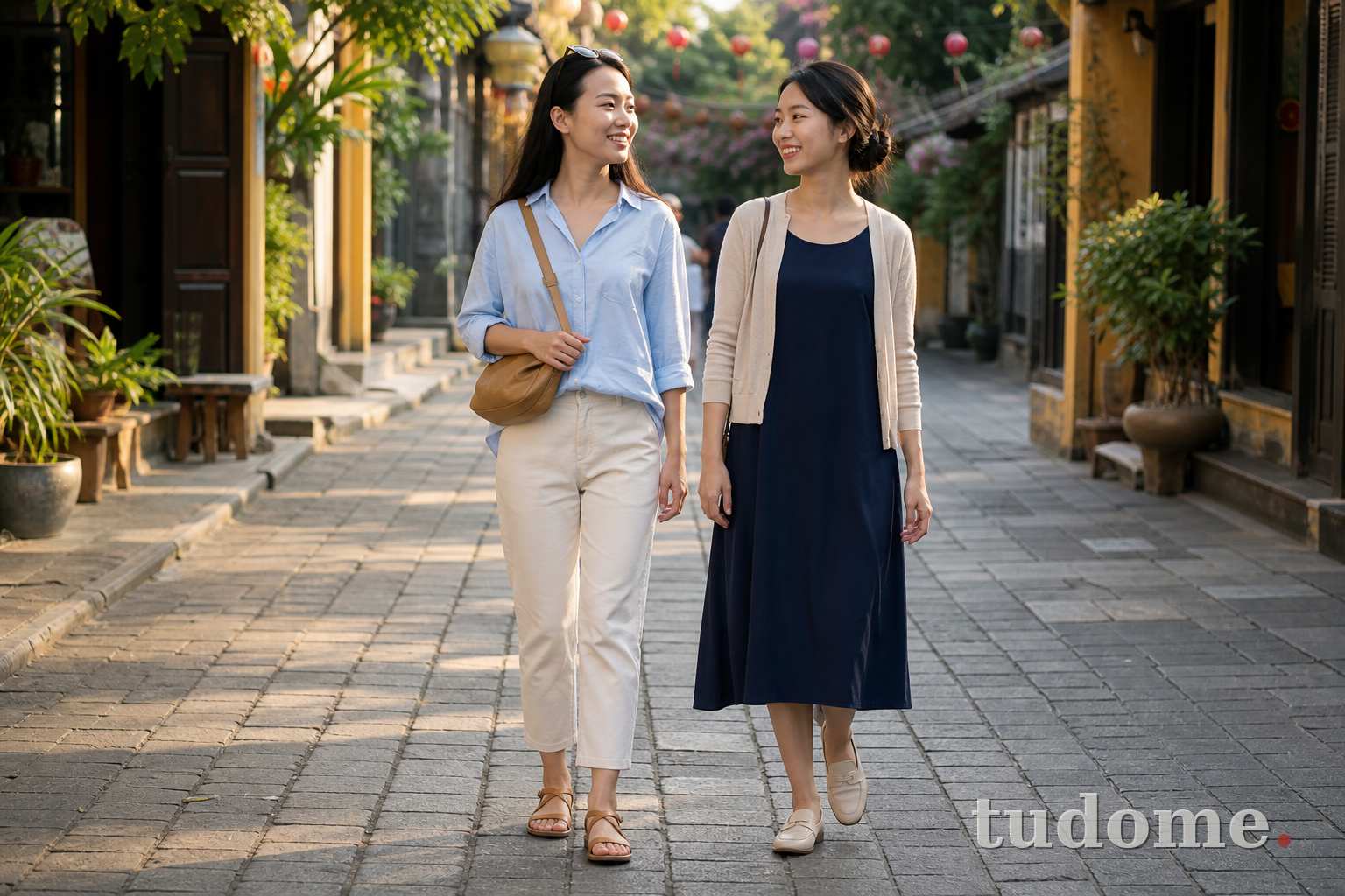 Outfit nữ tham quan và ăn tối khi du lịch