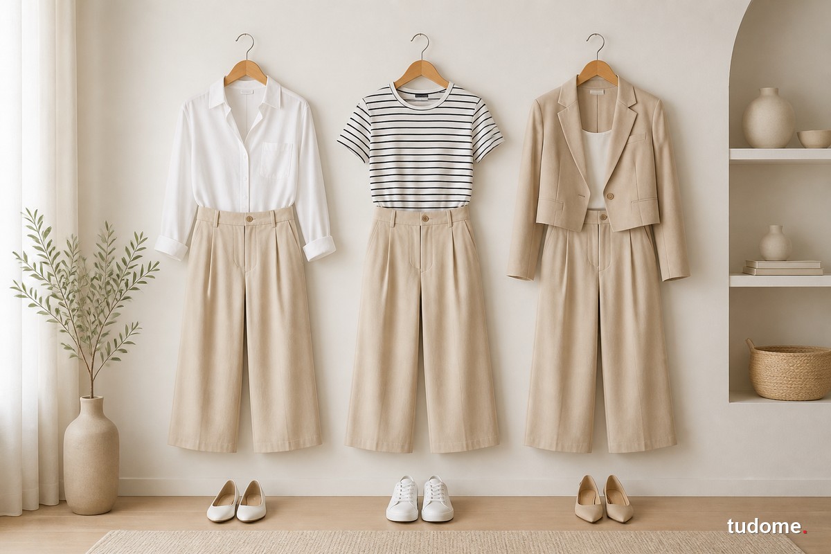 Ba cách phối quần culottes nữ với áo và giày