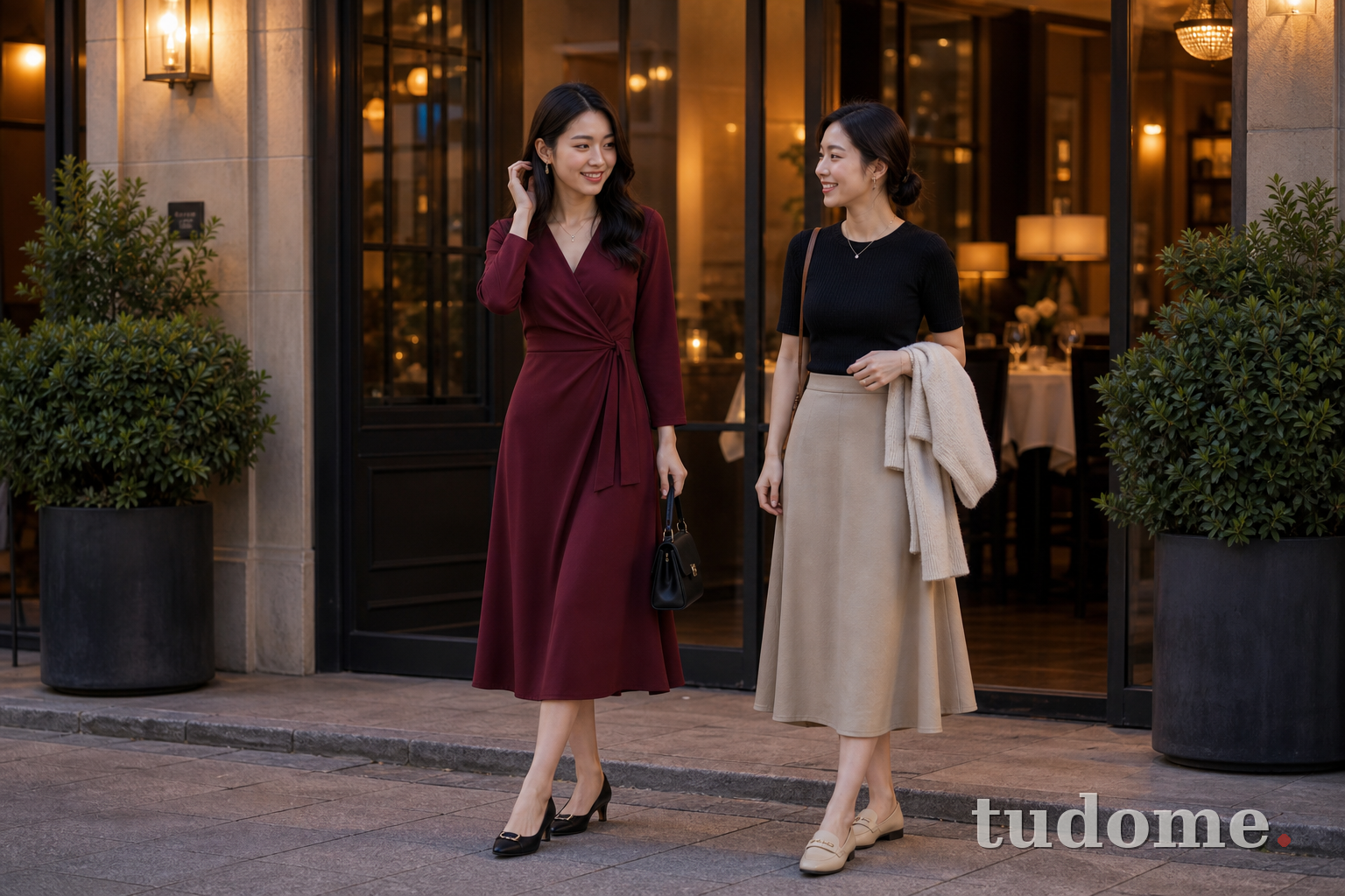 Váy midi và chân váy thanh lịch cho buổi hẹn hò