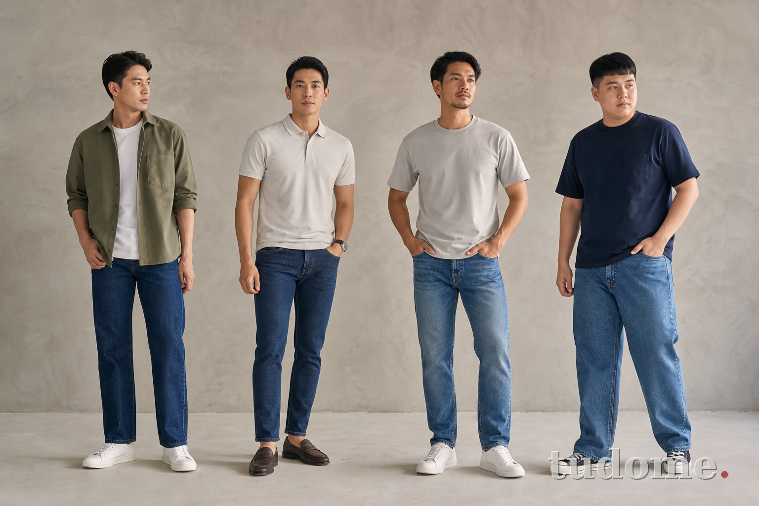 Cách chọn quần jean nam theo dáng người và độ vừa vặn – Tudome