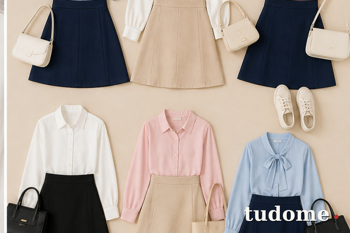 Outfit chân váy chữ A